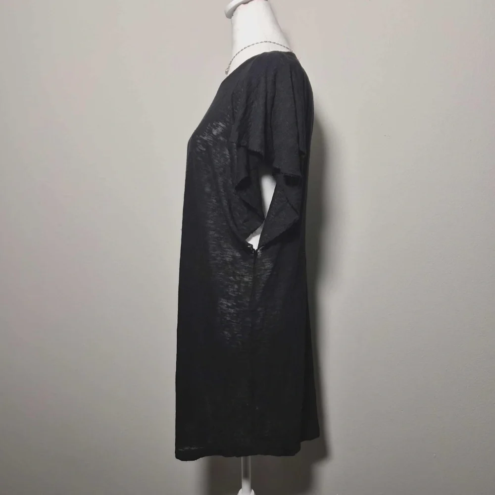 Billabong Out For Waves Sheer Coastal Cover Up Burnout Knit Fluttery Tunic Top L - Picture 6 of 14